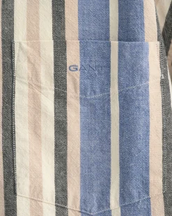 Relaxed Fit Wide Striped Short Sleeve Shirt