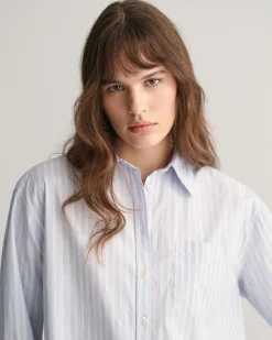 Relaxed Striped Poplin Shirt