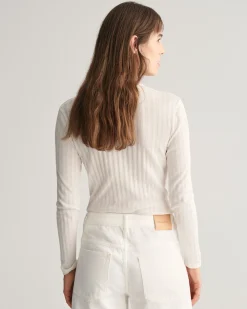 Ribbed Long Sleeve Henley T-Shirt