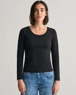 Scoop Neck Long Sleeve Top
