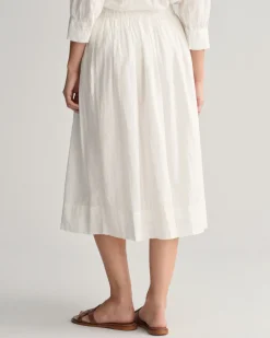 Seersucker Striped Pull-On Skirt