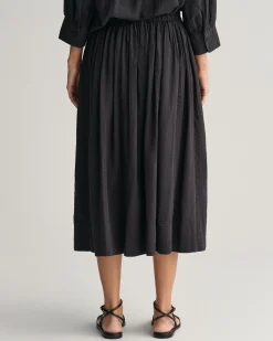 Seersucker Striped Pull-On Skirt