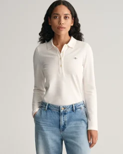 Shield Long Sleeve Piqué Polo Shirt
