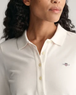 Shield Long Sleeve Piqué Polo Shirt