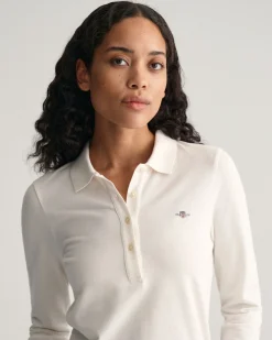 Shield Long Sleeve Piqué Polo Shirt