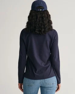 Shield Long Sleeve Piqué Polo Shirt