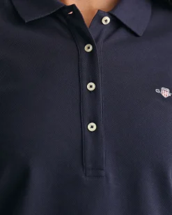 Shield Long Sleeve Piqué Polo Shirt