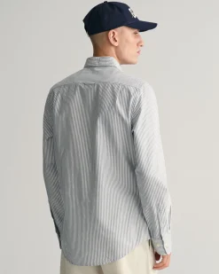 Slim Fit Banker Stripe Oxford Shirt