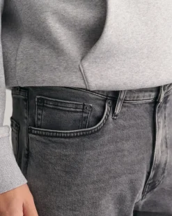 Slim Fit Black Wash Jeans