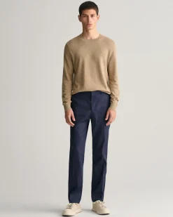 Slim Fit Cotton Linen Suit Pants