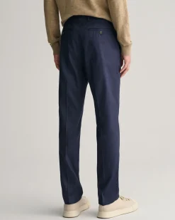 Slim Fit Cotton Linen Suit Pants
