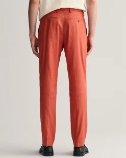 Slim Fit Cotton Linen Suit Pants