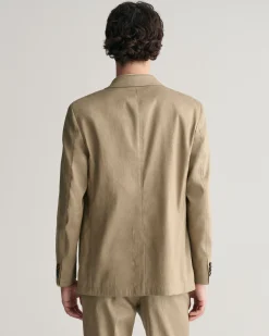 Slim Fit Cotton Linen Suit Blazer
