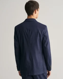 Slim Fit Cotton Linen Suit Blazer