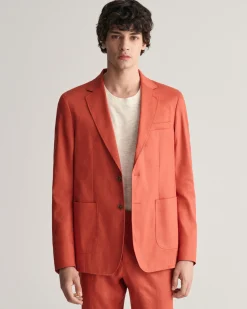 Slim Fit Cotton Linen Suit Blazer