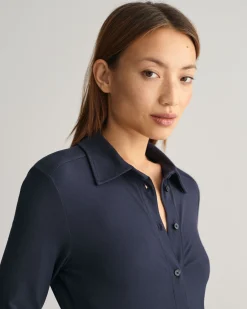 Slim Fit Jersey Shirt Dress