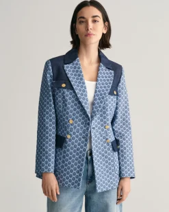 Slim Fit Monogram Jacquard Blazer