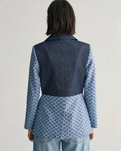 Slim Fit Monogram Jacquard Blazer