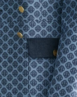 Slim Fit Monogram Jacquard Blazer