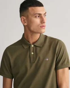 Slim Fit Shield Piqué Polo Shirt
