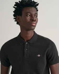 Slim Fit Shield Piqué Polo Shirt