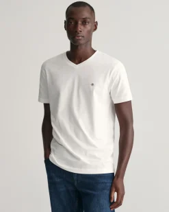 Slim Fit Shield V-Neck T-Shirt