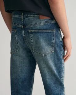 Slim Fit Vintage Wash Jeans