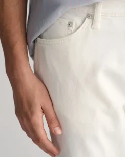 Slim Fit White Jeans