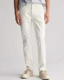 Slim Fit White Jeans