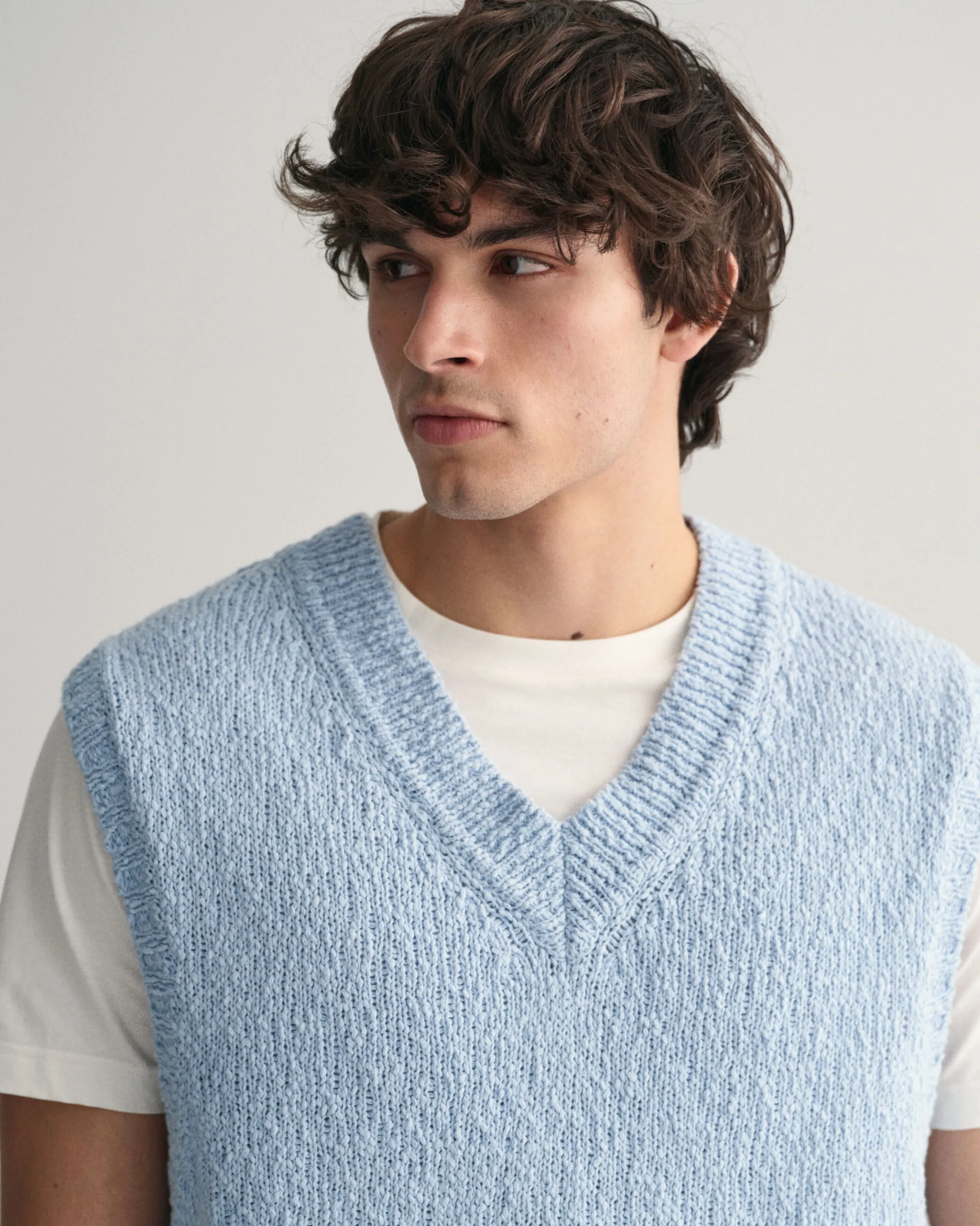 Slub Textured Cotton Vest