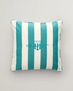 Striped Archive Shield Cushion