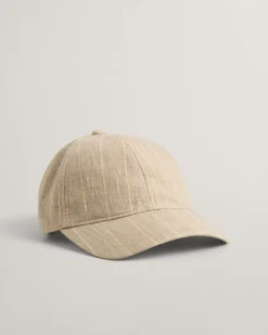 Striped Linen Cap