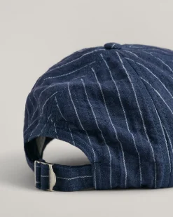 Striped Linen Cap