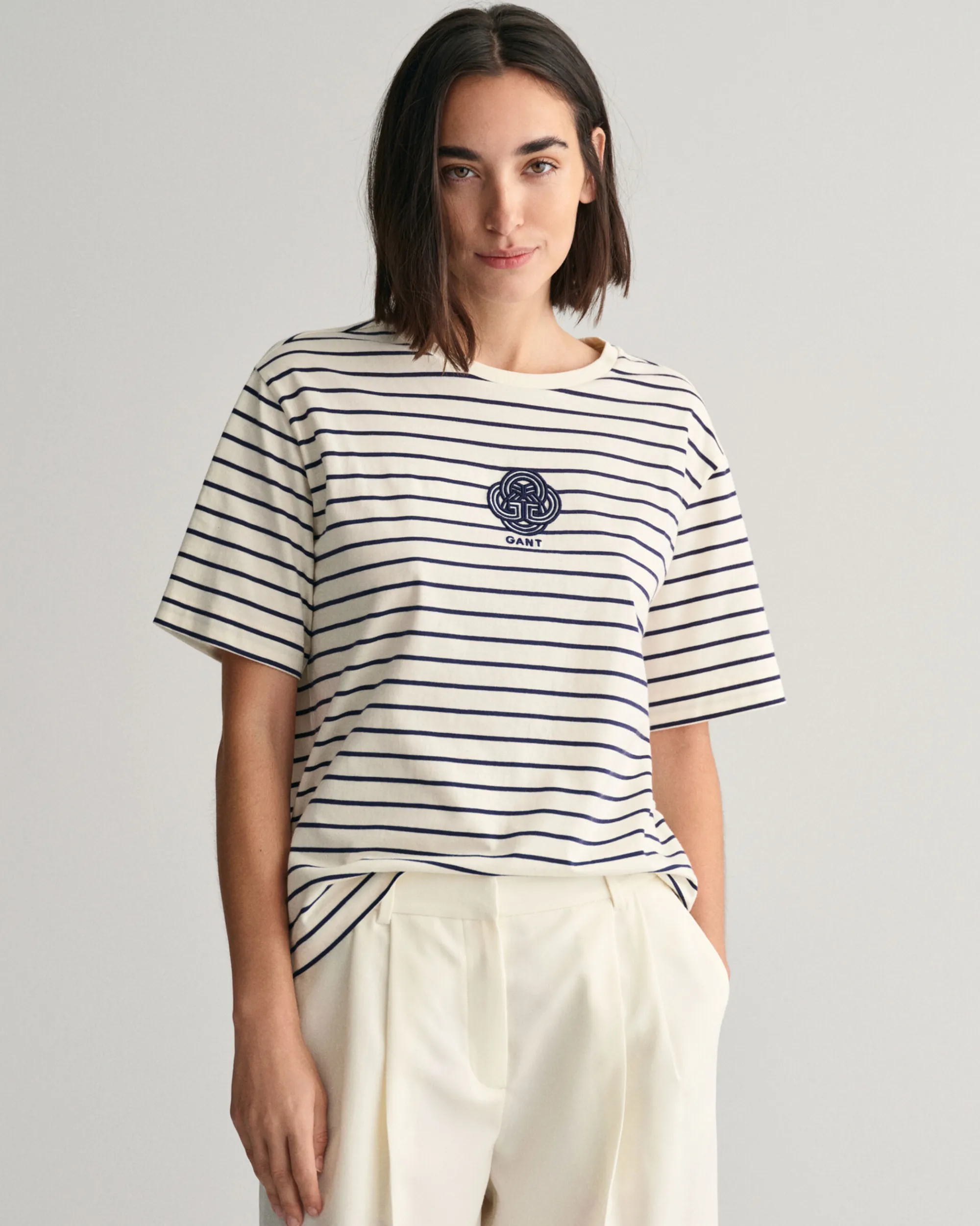 Striped Monogram T-Shirt