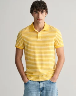 Striped Piqué Polo Shirt