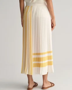 Striped Pleated Skirt