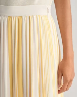Striped Pleated Skirt