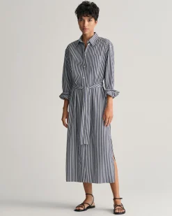Striped Poplin Shirt Dress