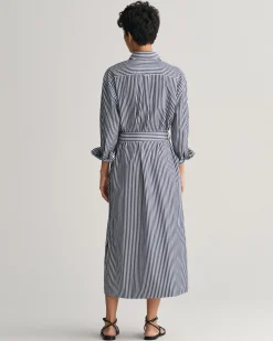 Striped Poplin Shirt Dress