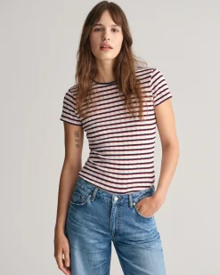 Striped Ribbed T-Shirt