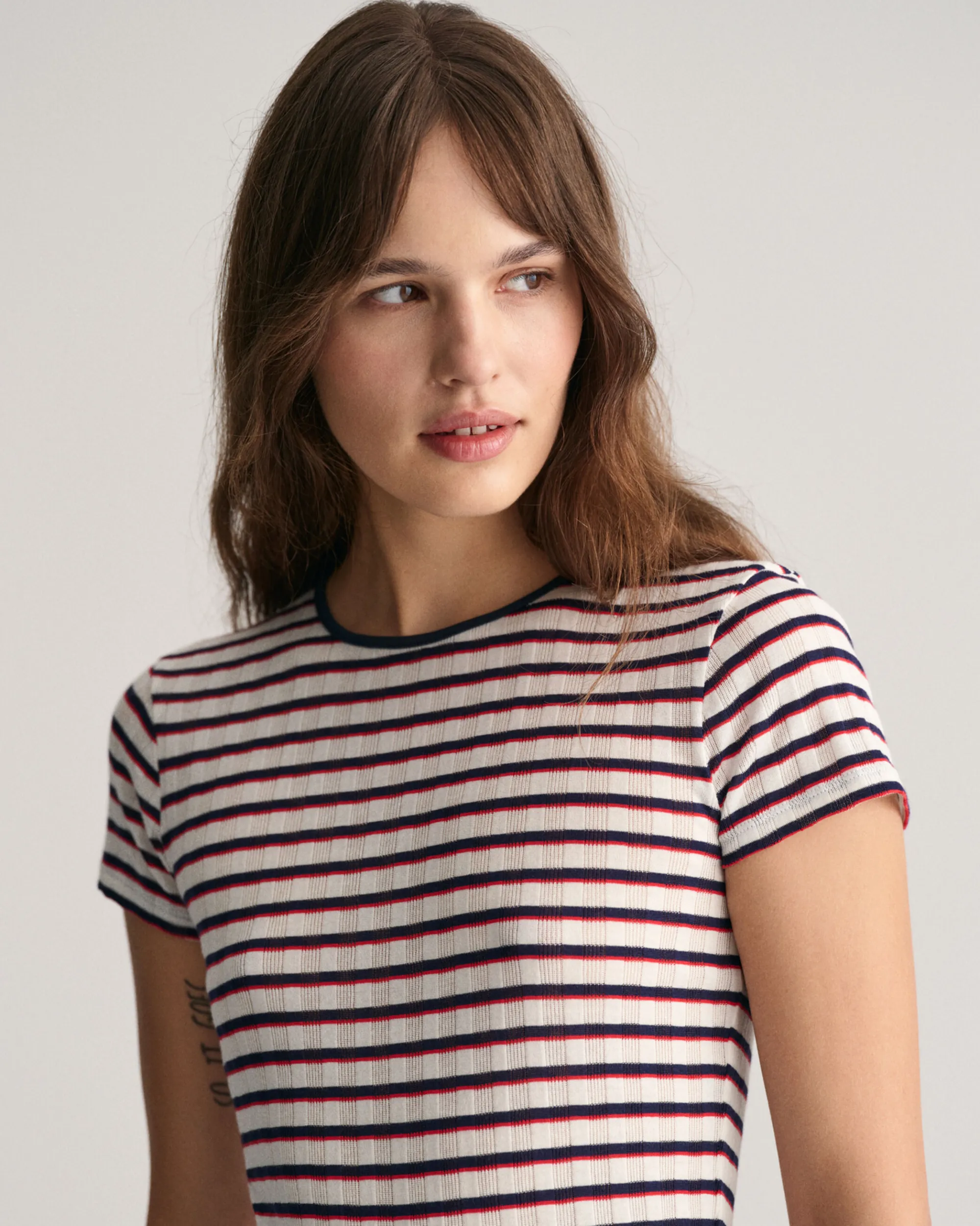 Striped Ribbed T-Shirt