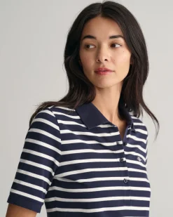 Striped Shield Piqué Polo Shirt