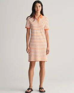 Striped Shield Piqué Polo Dress
