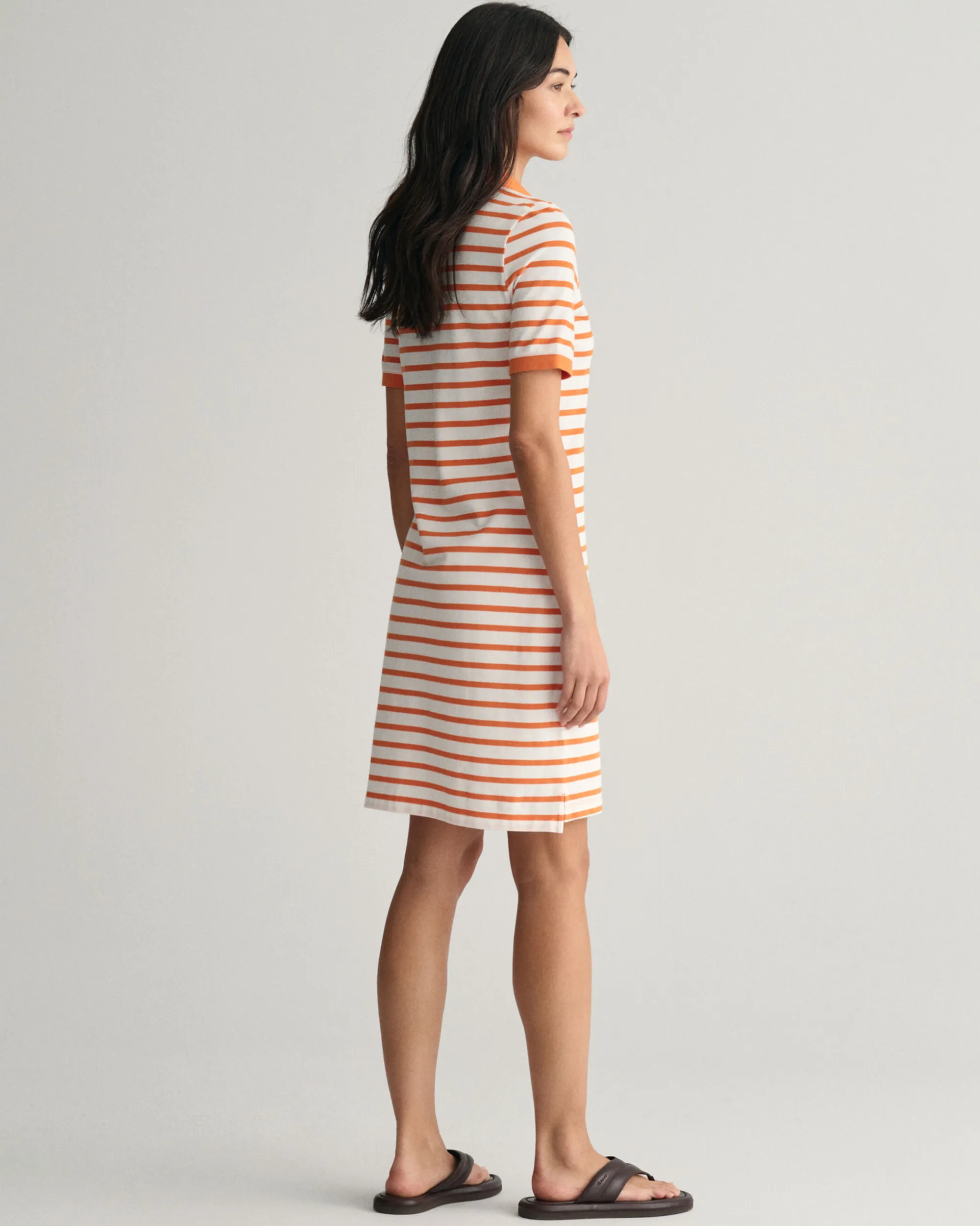 Striped Shield Piqué Polo Dress