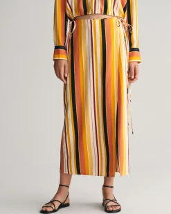 Striped Wrap Skirt