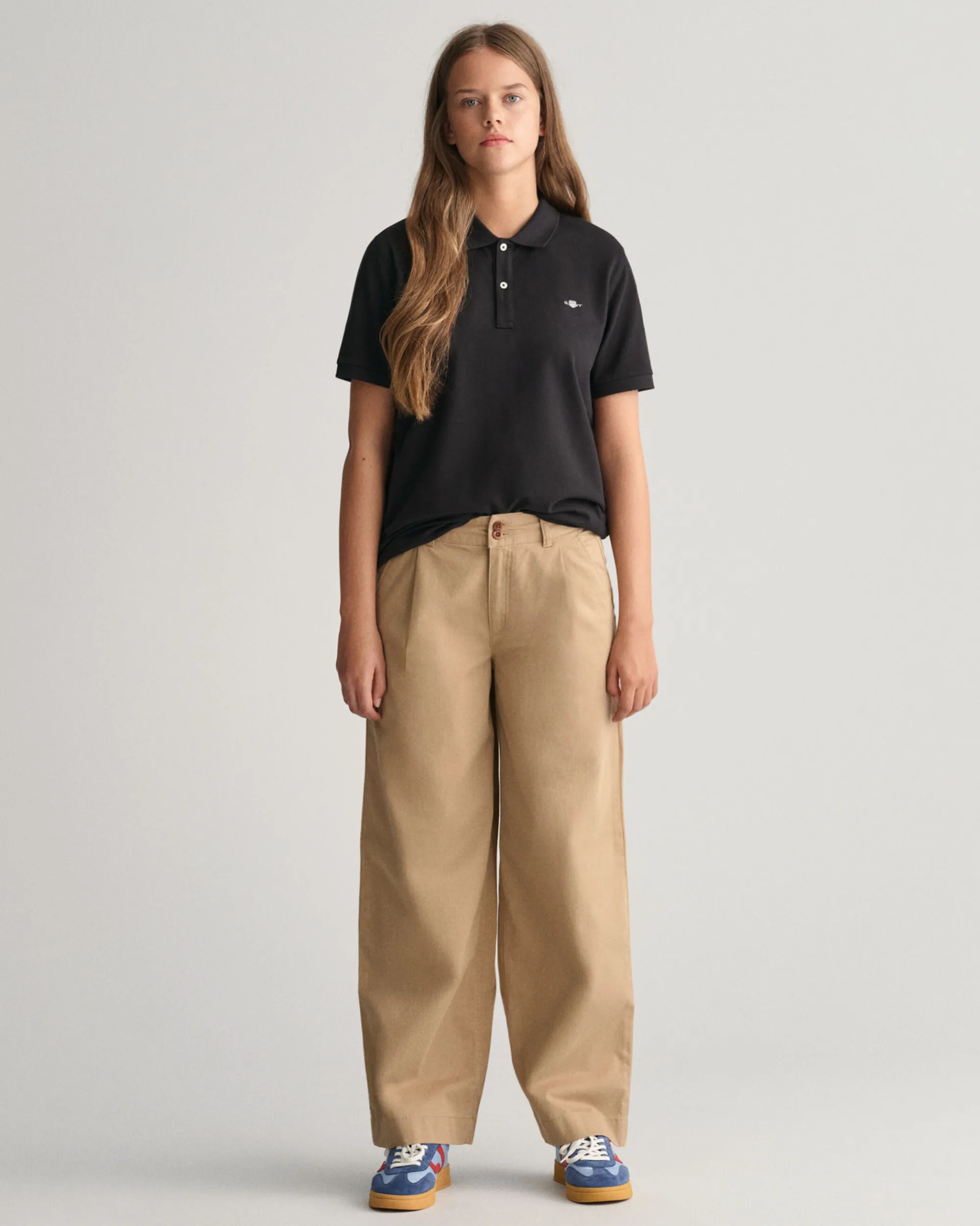 Teen Girls Box Pleat Chinos