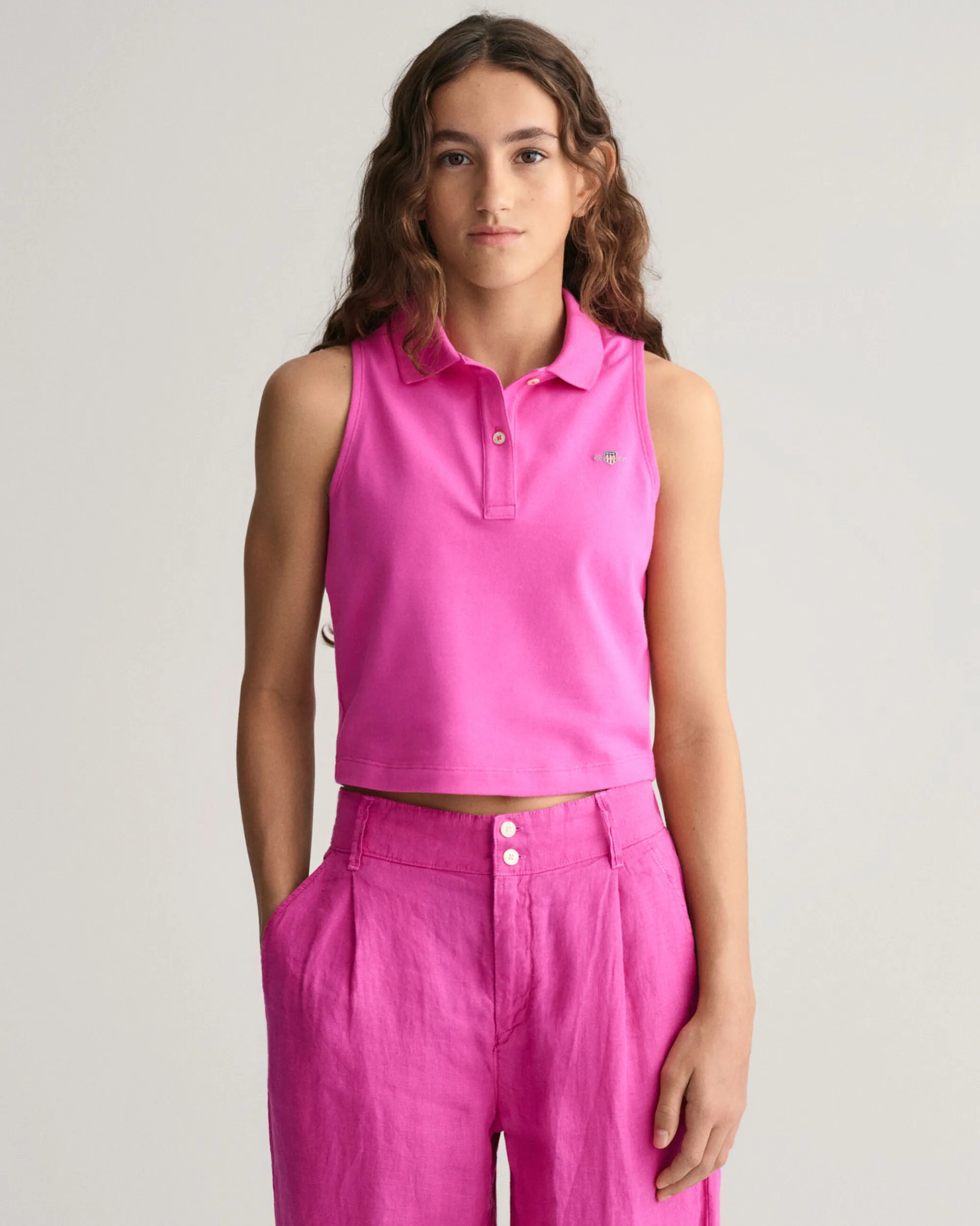 Teen Girls Piqué Tank Top