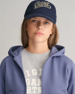 Teen Girls Script Graphic Cropped Zip Hoodie