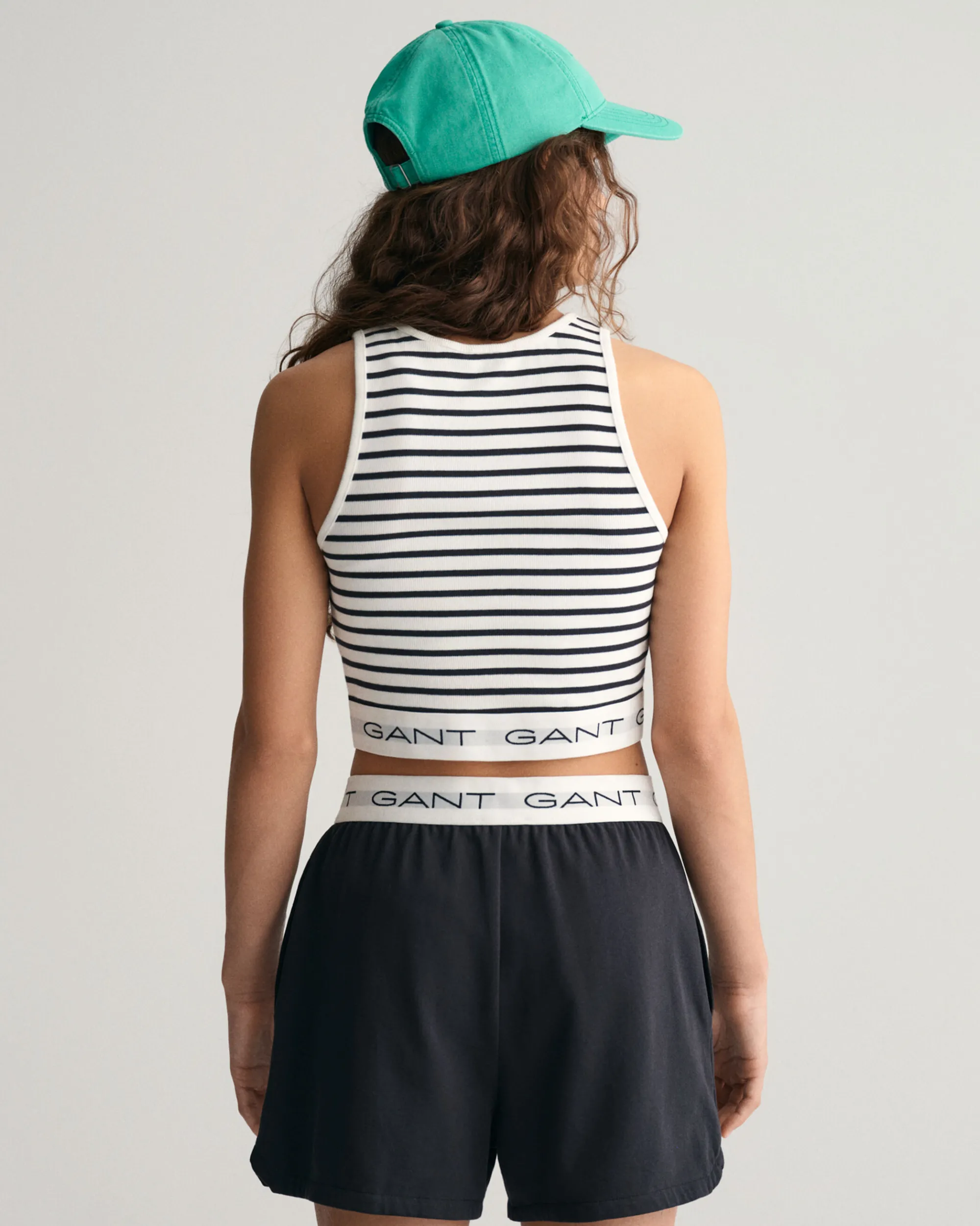 Teen Girls Striped Rib Tank Top