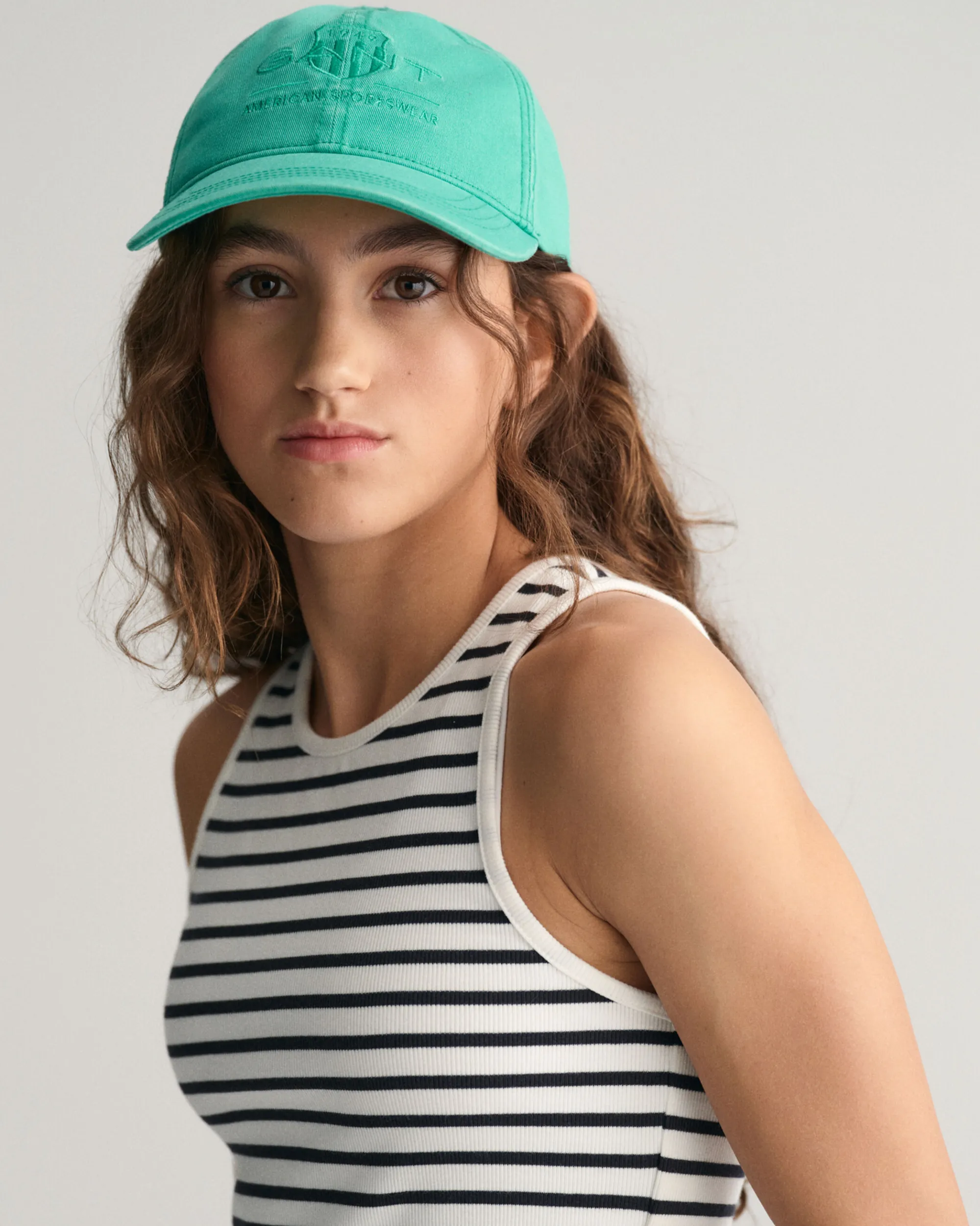 Teen Girls Striped Rib Tank Top